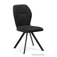 ESSZIMMERSTUHL drehbar (8er-Set) Diana 51x92x60 Schwarz/Anthrazit - Anthrazit/Schwarz, Kunststoff (60/92/51cm) - 58aufmkessel