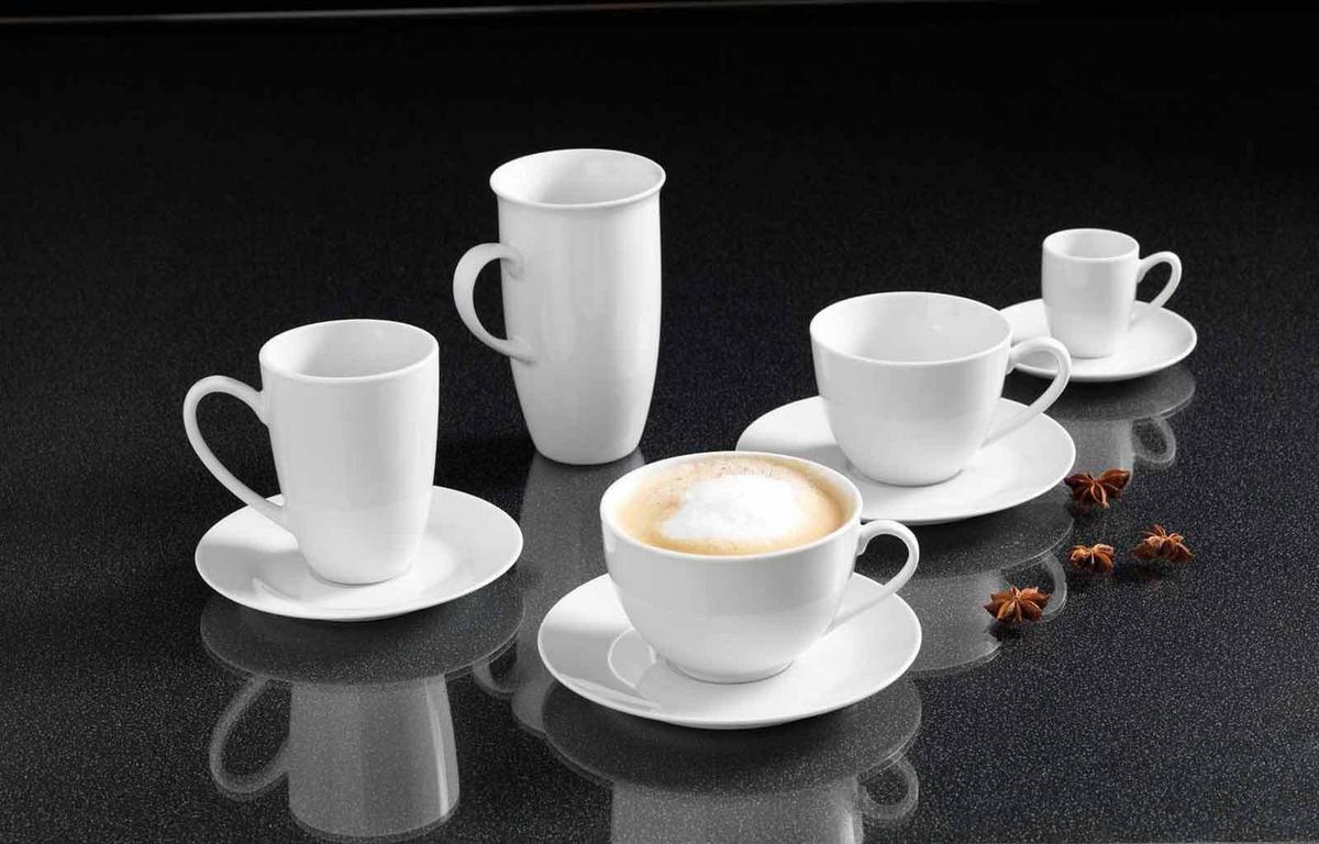 ESPRESSOUNTERTASSEN Bianco weiß ø 11.0 cm 6er Set - Weiß, Keramik (11cm) - Ritzenhoff Breker
