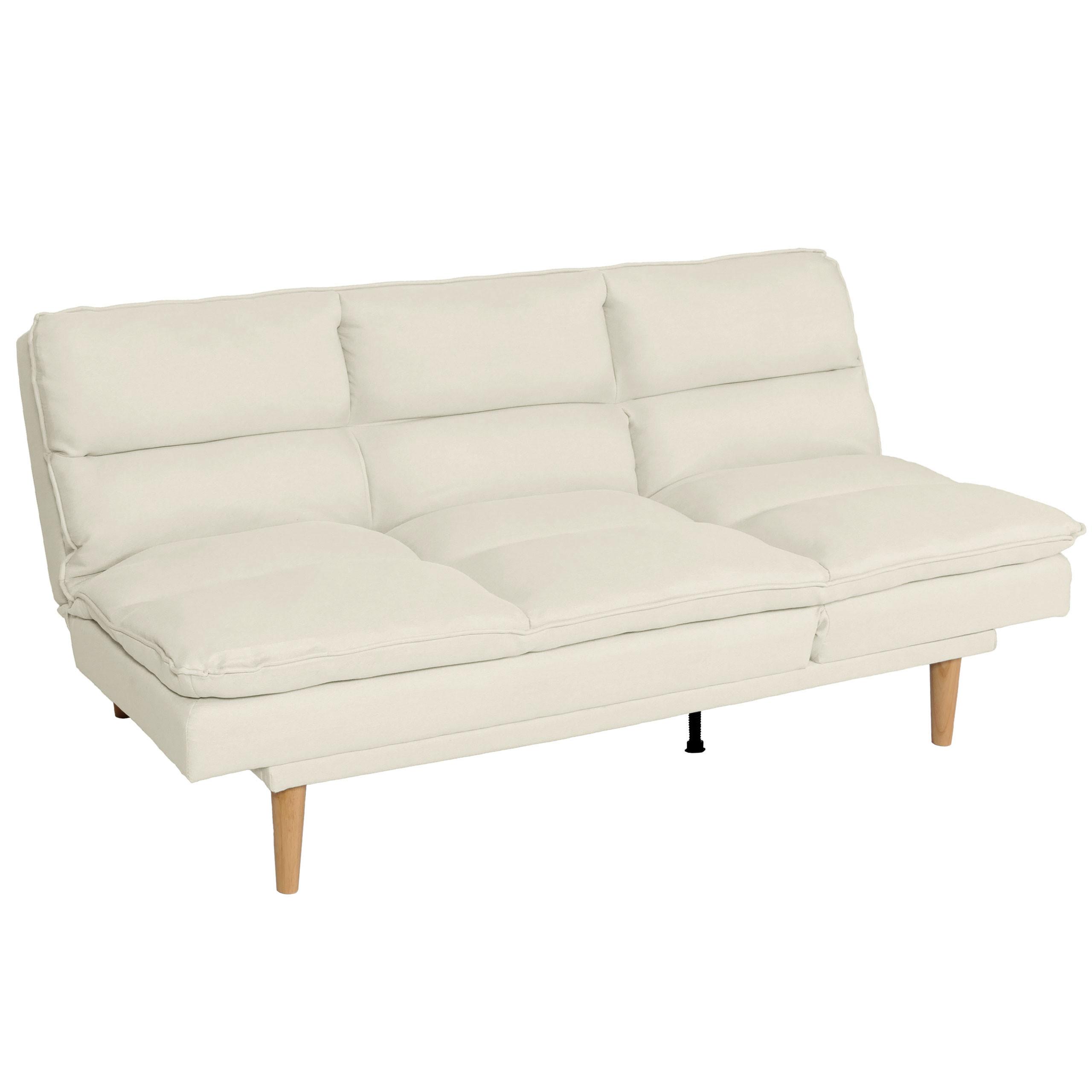 SCHLAFSOFA Cremeweiß - Creme/Weiß, Textil (180/90/110cm) - MCW