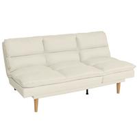 SCHLAFSOFA Cremeweiß - Creme/Weiß, Textil (180/90/110cm) - MCW