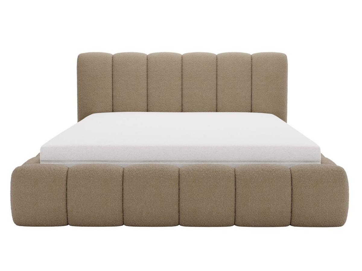 POLSTERBETT Cloud 140x200 Bouclé-Stoff Braun - Braun, Textil (140/200cm) - Graingold