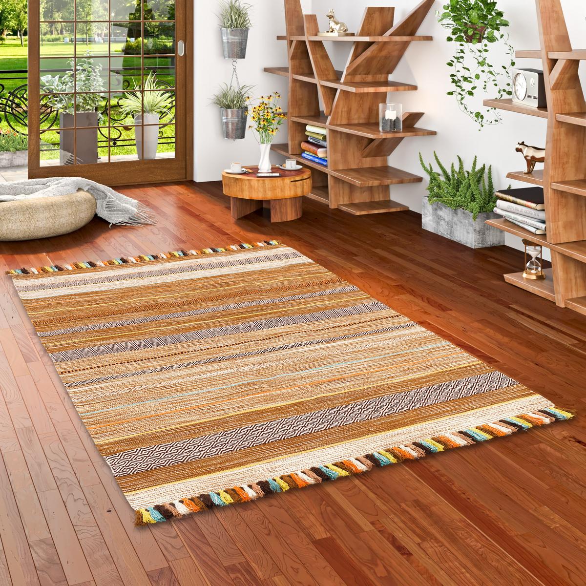 NATUR TEPPICH KELIM KALLEEN - Beige, Textil (170/240cm) - Pergamon