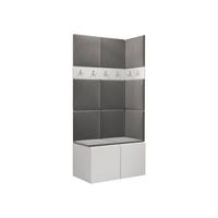 GARDEROBEN-SET Orion I - Weiß/Grau, Holzwerkstoff/Kunststoff (84/186/46cm) - MIRJAN24