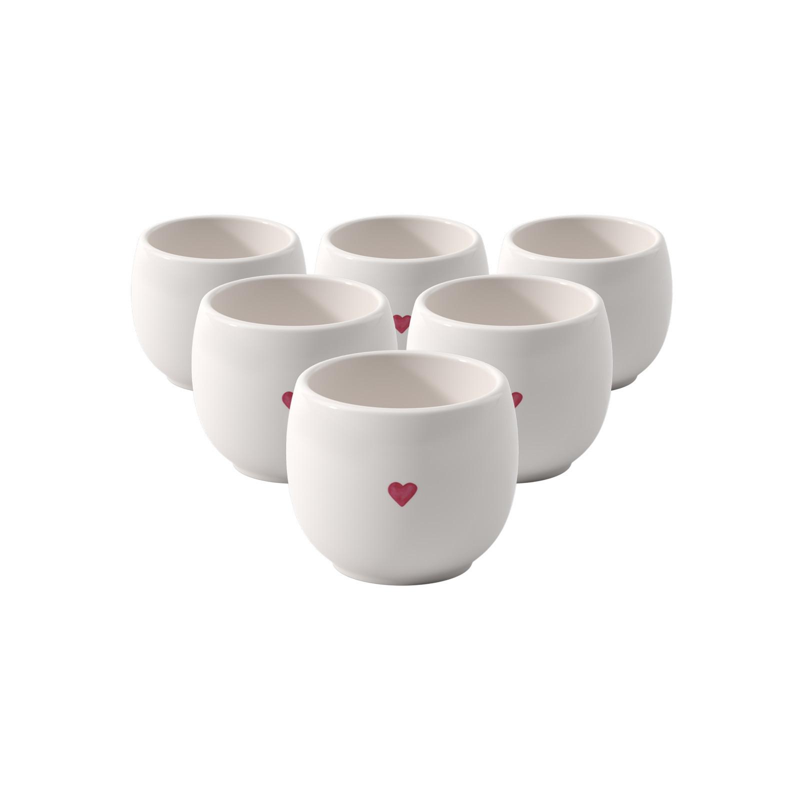 EIERBECHER With Love weiß ø 5,3 cm 6er Set - Weiß, Keramik (5.3/4.4/5.3cm) - like.Villeroy & Boch
