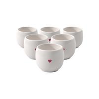 EIERBECHER With Love weiß ø 5,3 cm 6er Set - Weiß, Keramik (5.3/4.4/5.3cm) - like.Villeroy & Boch
