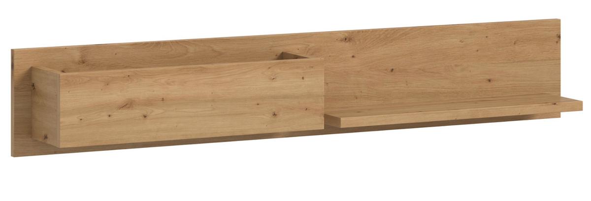 REGAL Artisan Eiche, Wandregal 110 cm hängend - Eiche Artisan, Holzwerkstoff/Metall (110/19/16cm) - Inn.Furn