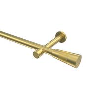 GARDINENSTANGE Prestige Tanara 120 cm, 1-läufig (ohne Ringe), 20 mm Ø Messing-Optik - Messingfarben/Goldfarben, Metall (120cm) - INTERDECO