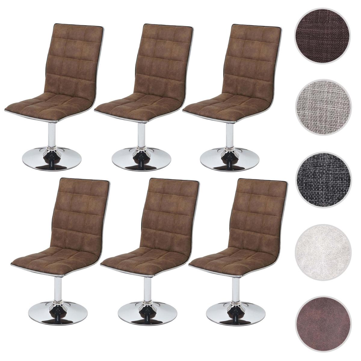 ESSZIMMERSTUHL Braun 6er-Set - Braun, Textil (43/103/54cm) - MCW