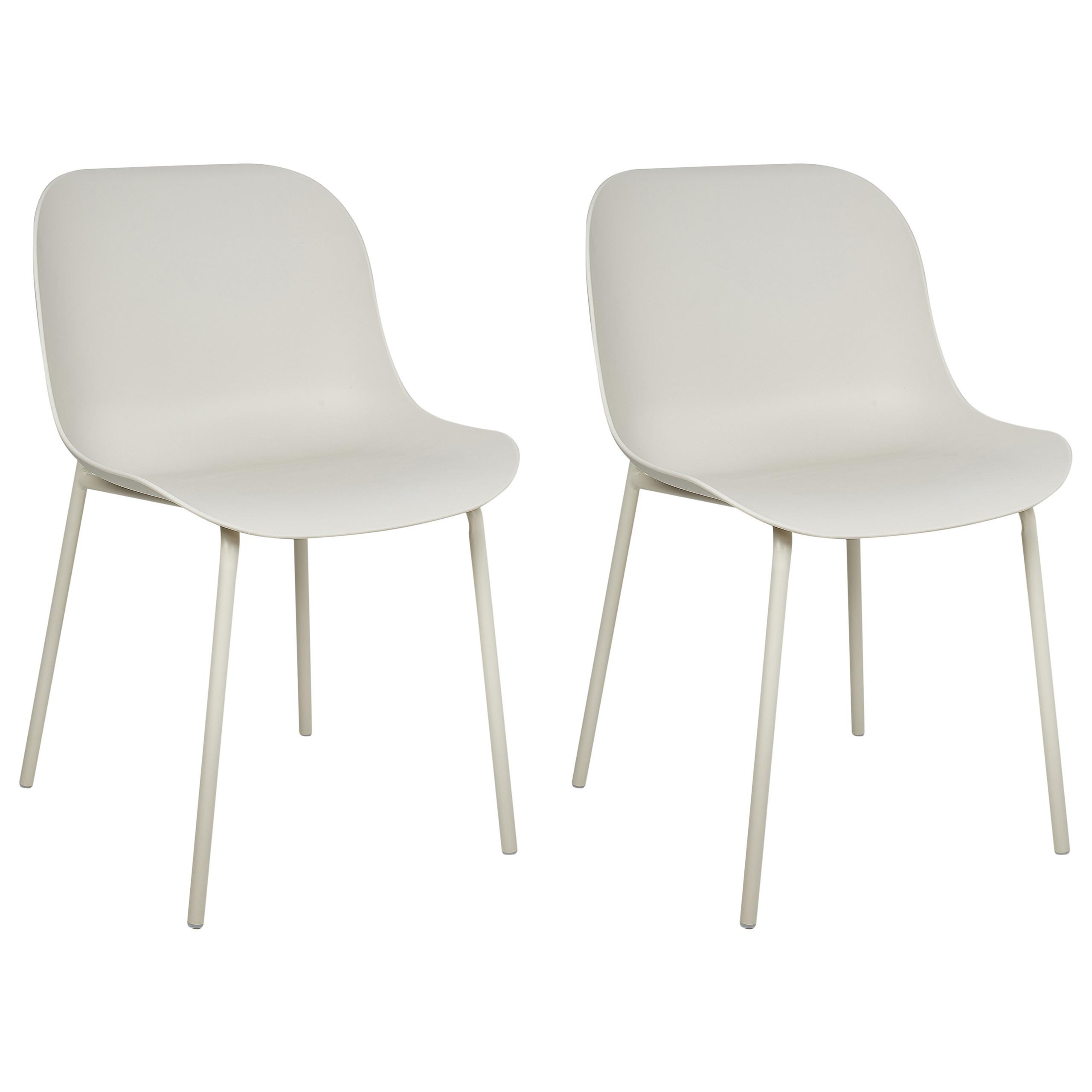 ESSZIMMERSTUHL 2er-Set Hellbeige Beloit - Beige, Kunststoff (44/80/55cm) - Beliani