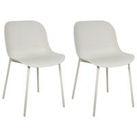 ESSZIMMERSTUHL 2er-Set Hellbeige Beloit - Beige, Kunststoff (44/80/55cm) - Beliani