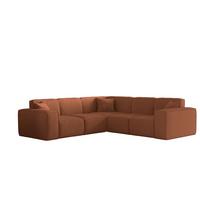 ECKSOFA Univ Celes Premium Ascot Bukla - Kupferfarben, Holzwerkstoff/Textil (246/246cm) - Fun Möbel