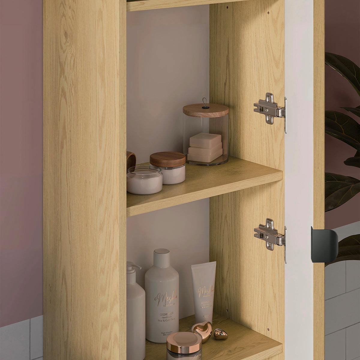 HÄNGESÄULE Mila Helle Eiche - Braun, Holzwerkstoff (40/140/25cm) - Petits-meubles