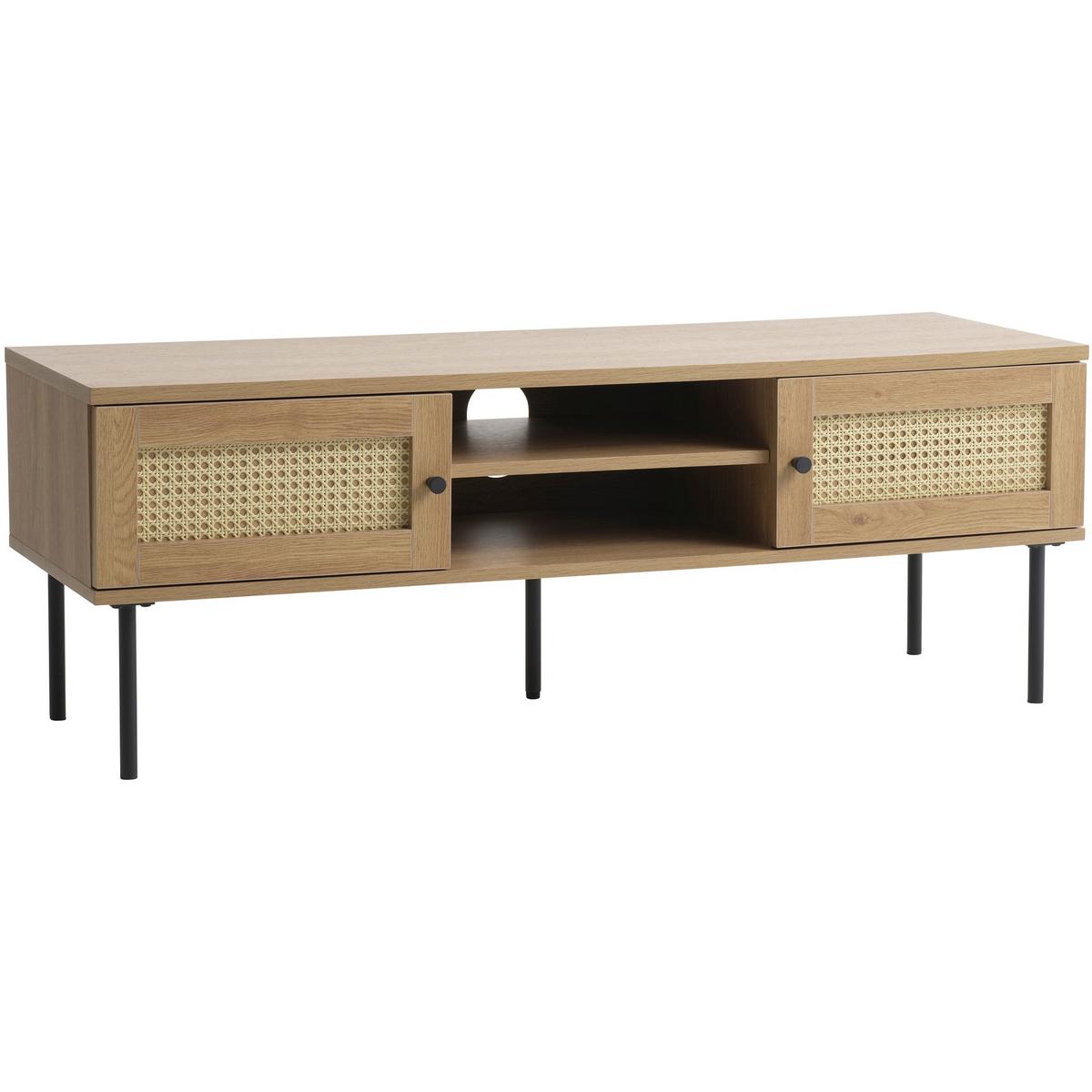 TV-LOWBOARD Mogest 120 cm - Beige/Schwarz, Holzwerkstoff/Kunststoff (120/43/40cm) - Selsey