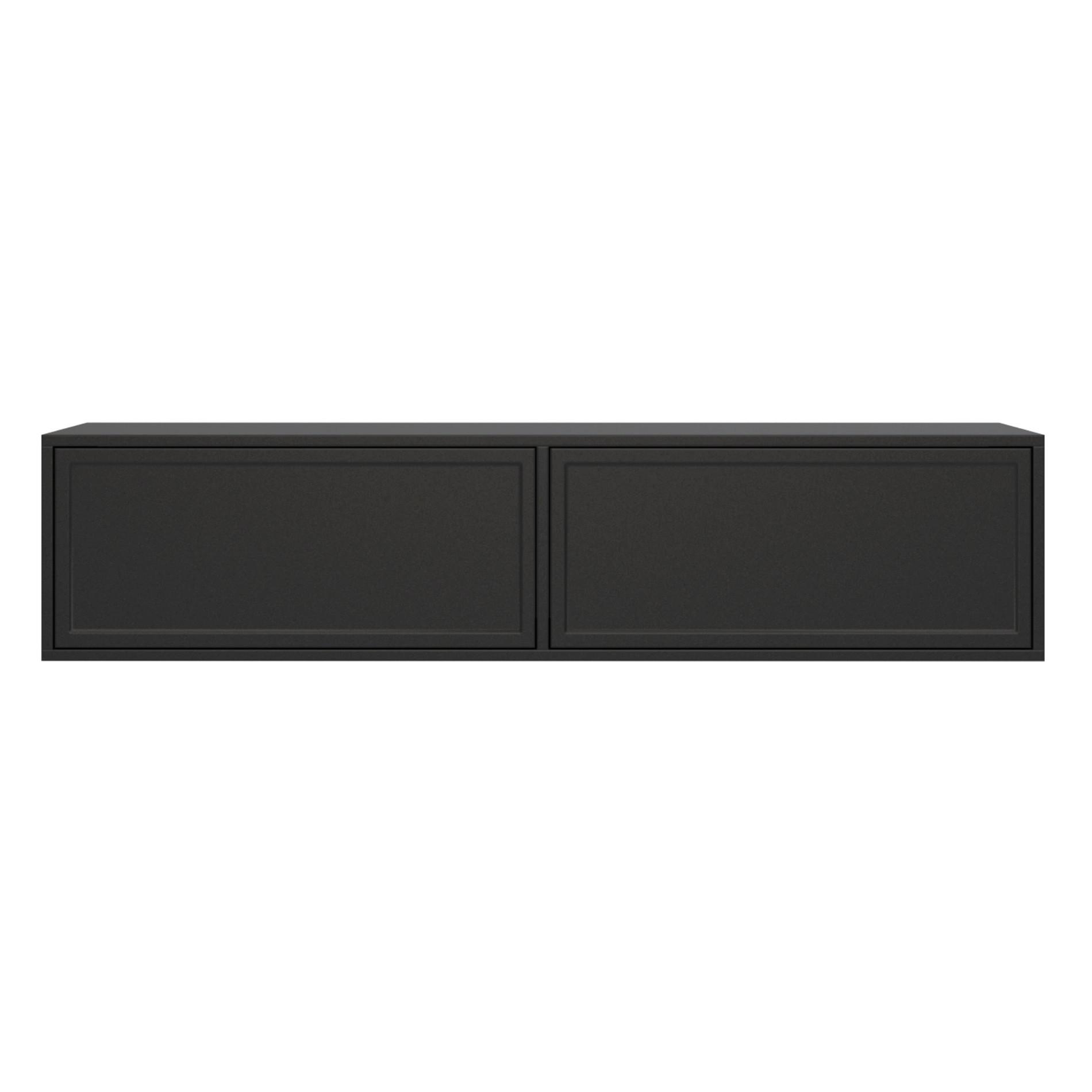 TV-HÄNGEBOARD Velveto 2-türig, Schwarz, 140 cm - Schwarz, Holzwerkstoff (140/30/30cm) - Selsey