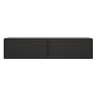 TV-HÄNGEBOARD Velveto 2-türig, Schwarz, 140 cm - Schwarz, Holzwerkstoff (140/30/30cm) - Selsey