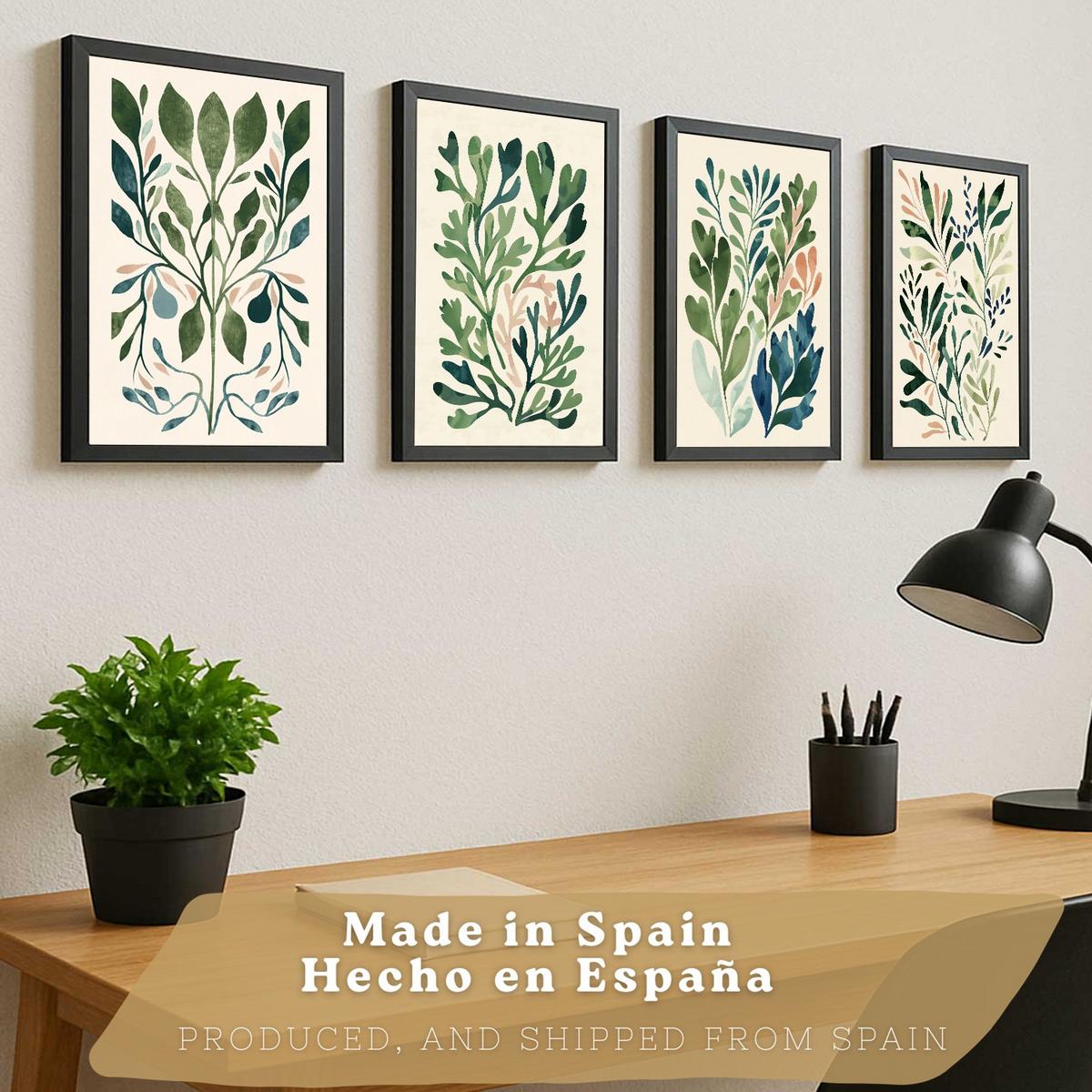POSTER 2er-Set Wandbilder Matisse Blumen modern Wohnzimmer Deko, Schlafzimmer, Küche, Badezimmer Rahmenlos A3 - Schwarz, Papier (29.7/1/42cm) - Nacnic