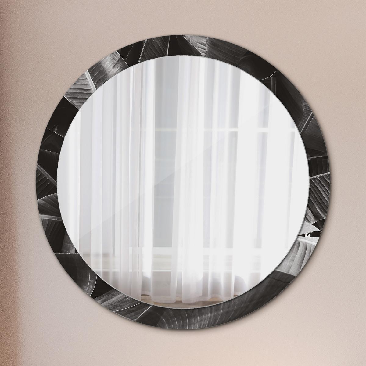 SPIEGEL Rund Ø 100 cm mit Aufdruck - Grau, Glas (100/100/0.4cm) - Wallfluent