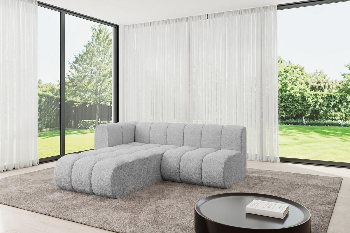 ECKSOFA modulares Sofa Darnel-L1 - 205x177x70 cm Hellgrau - Hellgrau, Holzwerkstoff/Textil (205/177cm) - ALTDECOR