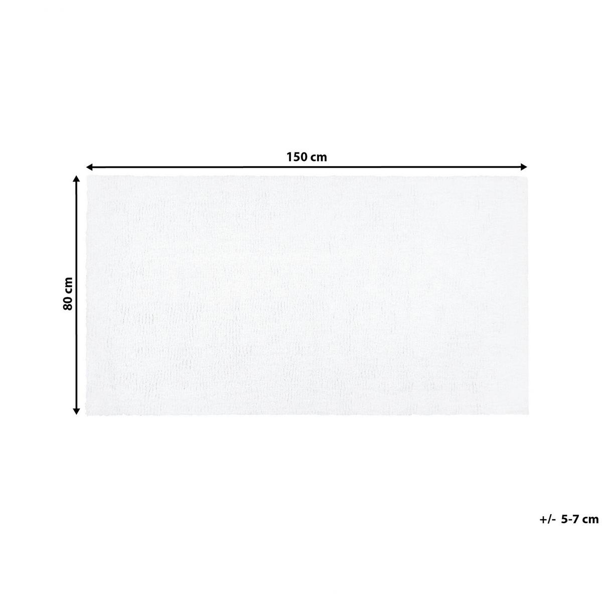 SHAGGY-TEPPICH Demre 150/80 cm - Weiß, Kunststoff (80/150cm) - Beliani