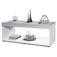 COUCHTISCH Pure Tischplatte und Blenden in Hellgrau seidenmatt - Greige, Holzwerkstoff (58/104/40.5cm) - Vladon