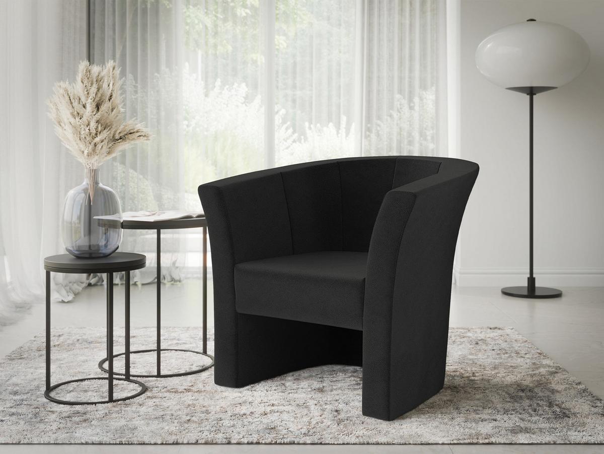 SESSEL Niko - Schwarz, Holzwerkstoff/Kunststoff (71/76/65cm) - MIRJAN24