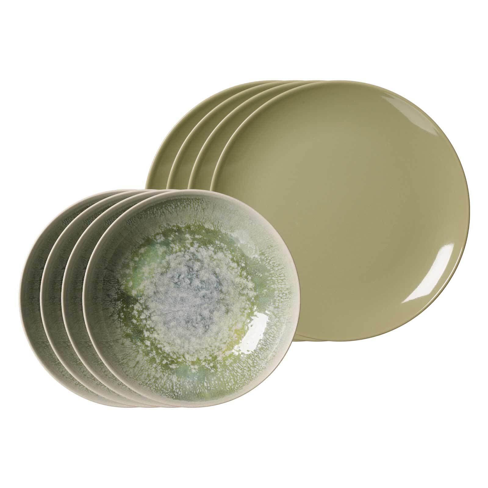 TAFEL-SET Cecina grün 8-tlg. - Grün, Keramik (2/2/2cm) - Ritzenhoff Breker