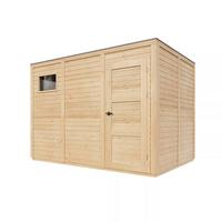 GARTENHAUS Holz 6,18 m², 306/210/202 cm, ohne Boden, M326F2 - Beige, Holz (306/210/202cm) - Timbela