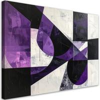 LEINWANDBILD 3D und geometrisch 45x30cm - Lila, Textil (45/30cm) - Feeby