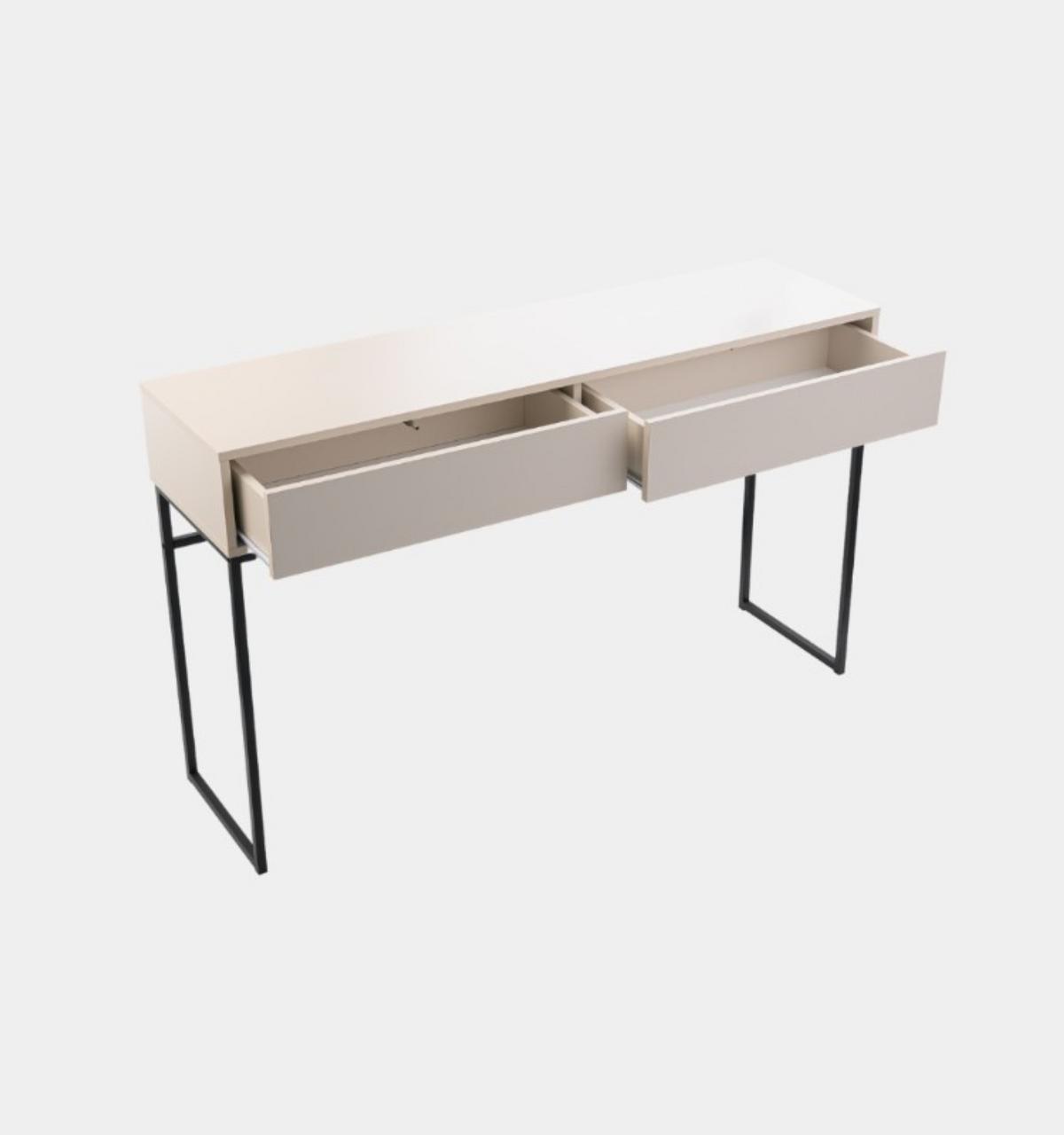 KONSOLENTISCH AZIR mit 137 / 83 / 37, Beige - Beige, Holzwerkstoff (37/137/83cm) - MASSENO