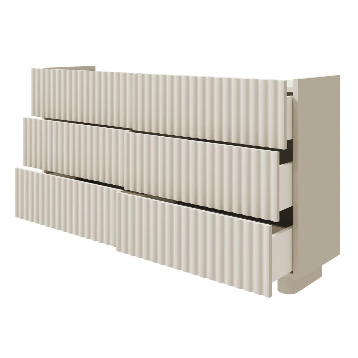 KOMMODE Fiorra Greige 147 cm - Kaschmir, Holzwerkstoff (147/84/38.8cm) - Selsey