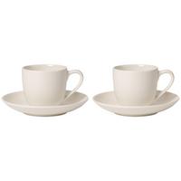 ESPRESSOTASSEN MIT UNTERTASSEN For Me weiß 70 ml 2er Set - Weiß, Keramik (11.7/7.7/11.7cm) - Villeroy & Boch