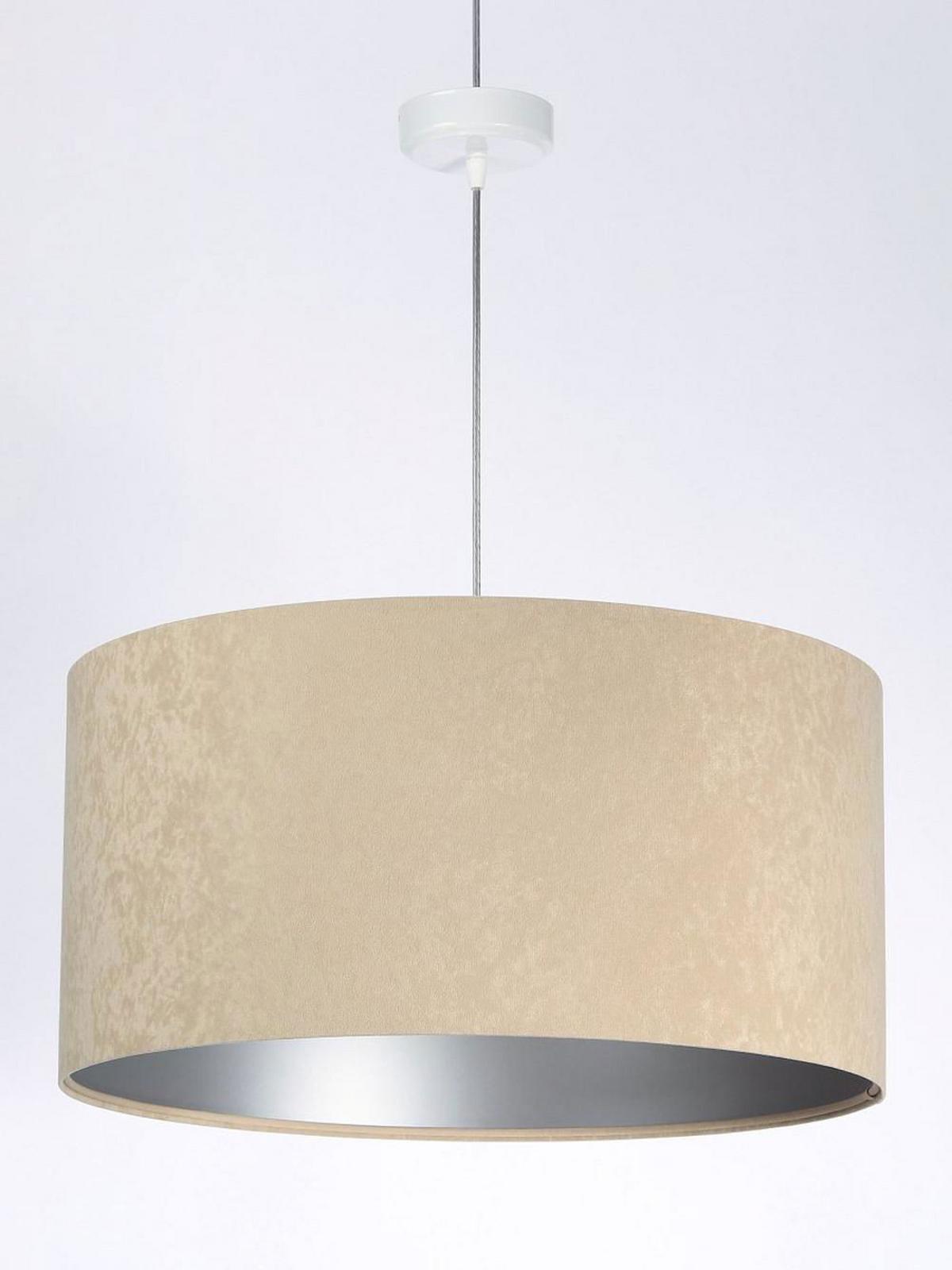 HÄNGELEUCHTE Silber 60/30 cm - Beige/Silberfarben, Kunststoff (60/1.1/30cm) - ONZENO