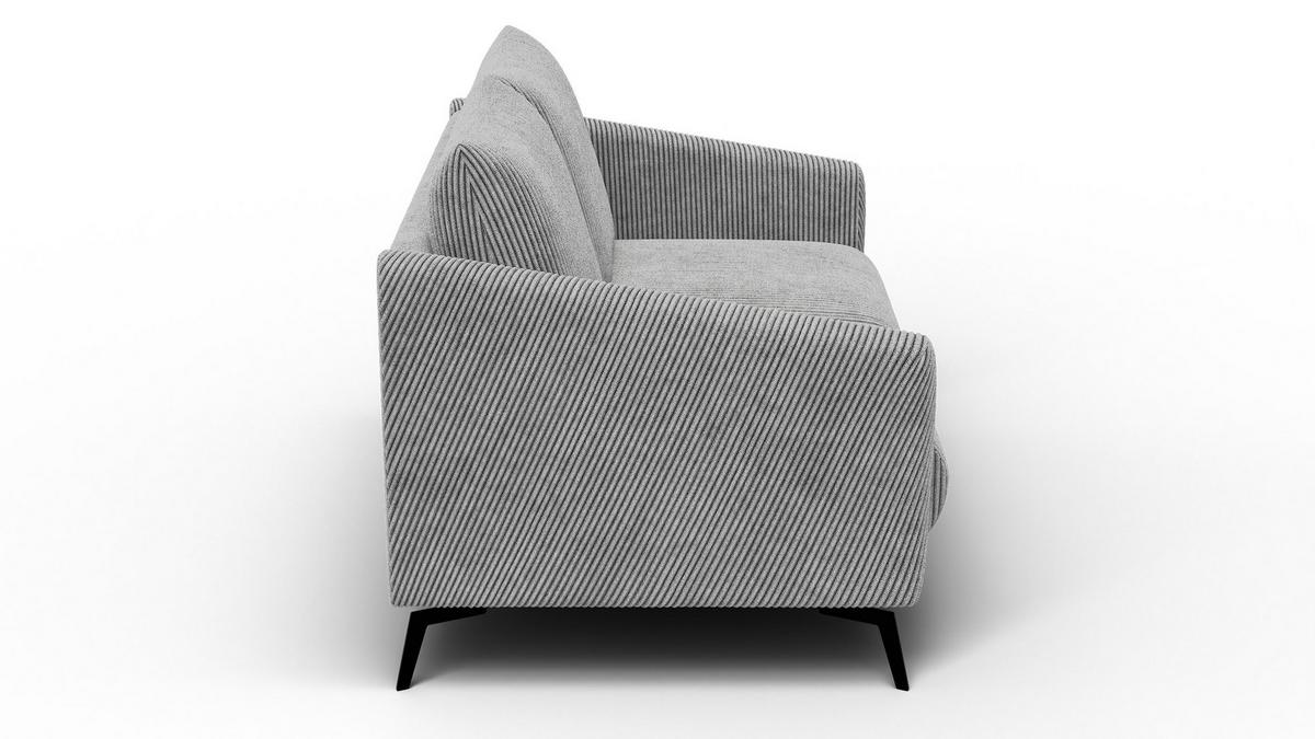 SOFA VILT 2-Sitzer, hellgrau - Hellgrau/Schwarz, Holzwerkstoff/Textil (142/89/94cm) - Wozimo