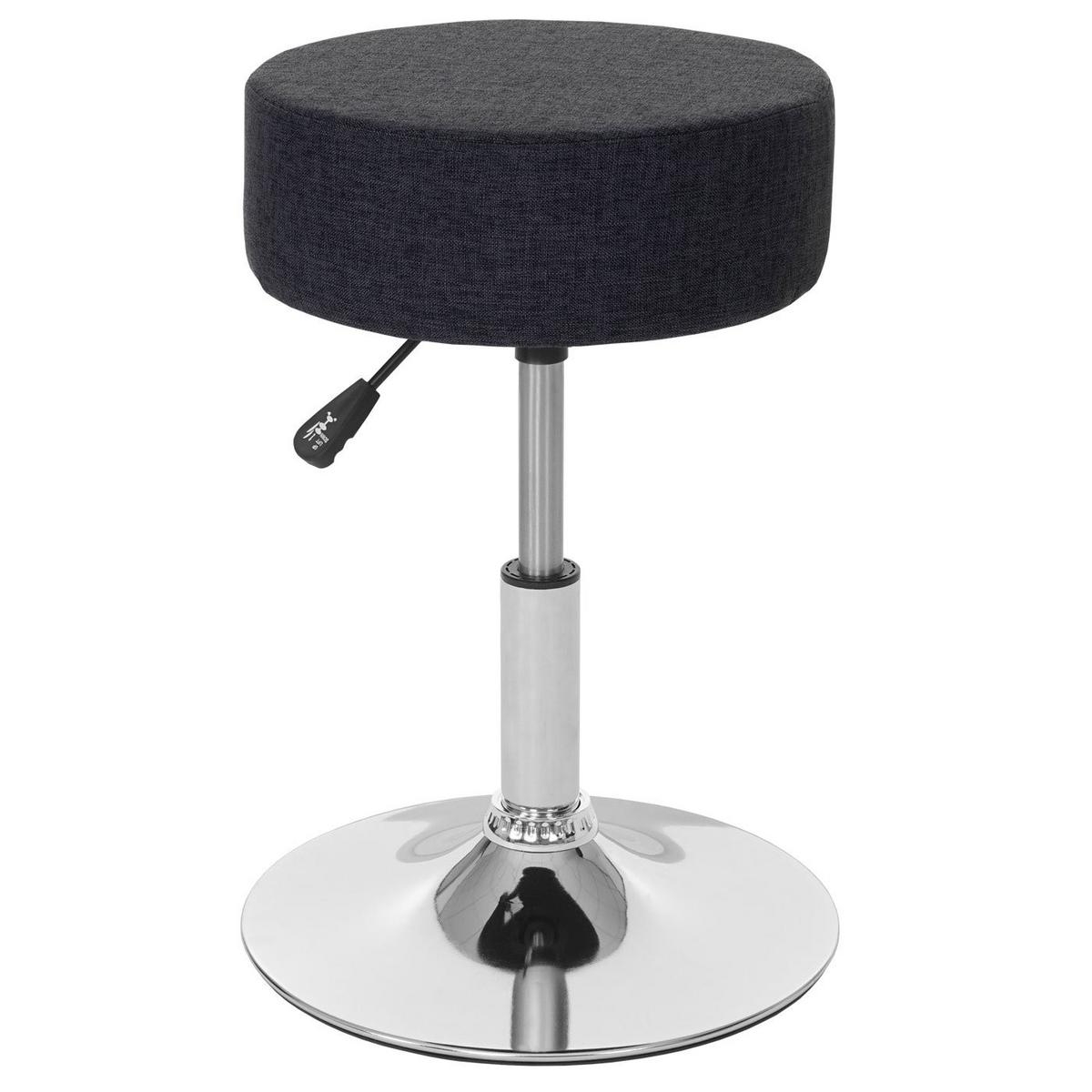 HOCKER Anthrazit - Anthrazit, Textil (35/55/35cm) - MCW