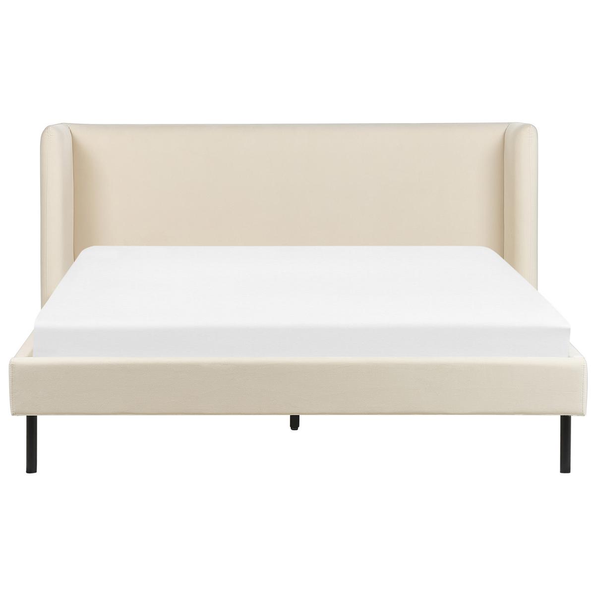 POLSTERBETT 160/200cm Helles Beige Arette - Beige, Textil (160/200cm) - Beliani