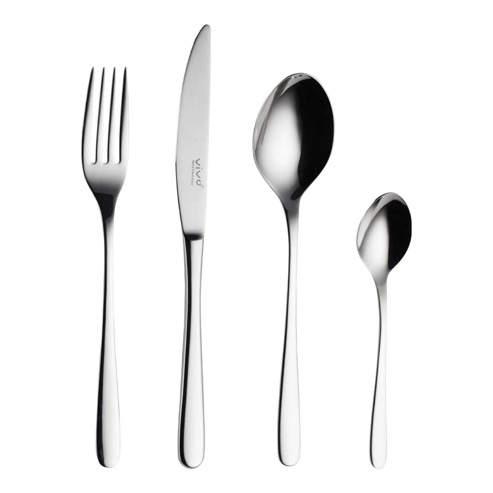 TAFELBESTECK New Fresh Basic silber 24-tlg. - Silberfarben, Metall - vivo | Villeroy & Boch Group