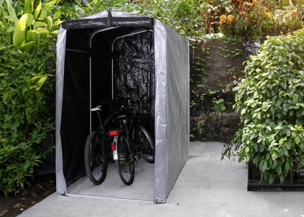 FAHRRADGARAGE Silber - Silberfarben, Metall (157/201/201cm) - MCW