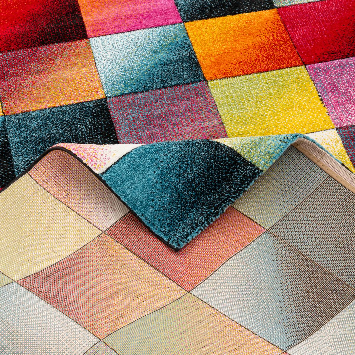DESIGNER TEPPICH MAUI MODERN KARO - Multicolor, Textil (80/150cm) - Pergamon