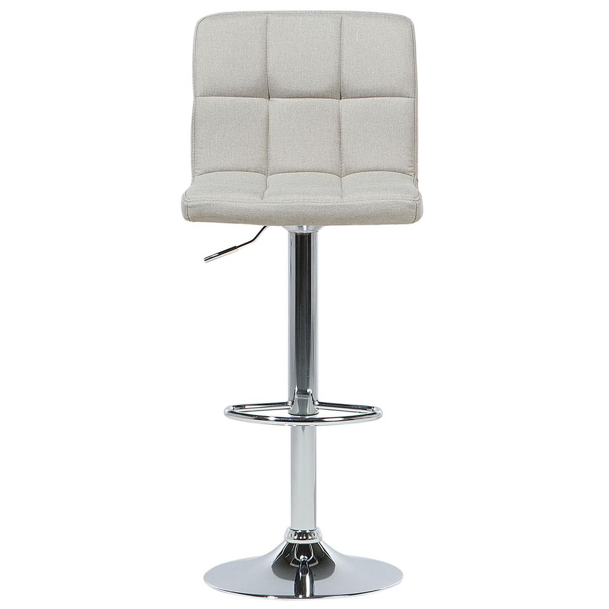 BARHOCKER 2er-Set Polsterbezug Beige Marion - Beige, Textil/Metall (45/114/39cm) - Beliani