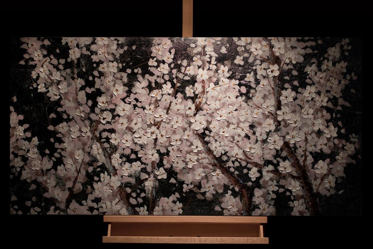 ÖLGEMÄLDE 120/60 cm - Weiß, Holz/Textil (120/60cm) - KUNSTLOFT