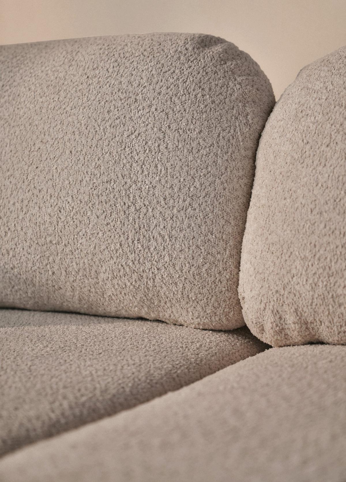 ECKSOFA Tvoya Beigegrau Bouclé - Taupe/Schwarz, Kunststoff/Textil (175/267cm) - Selsey
