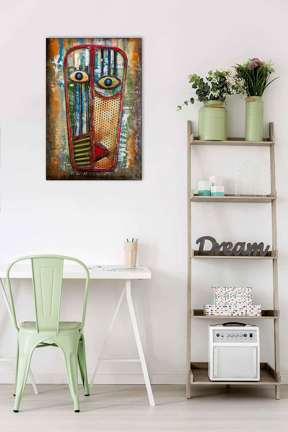 METALLBILD Bunt 60/90 cm - Multicolor, Metall (3.47/90cm) - KUNSTLOFT
