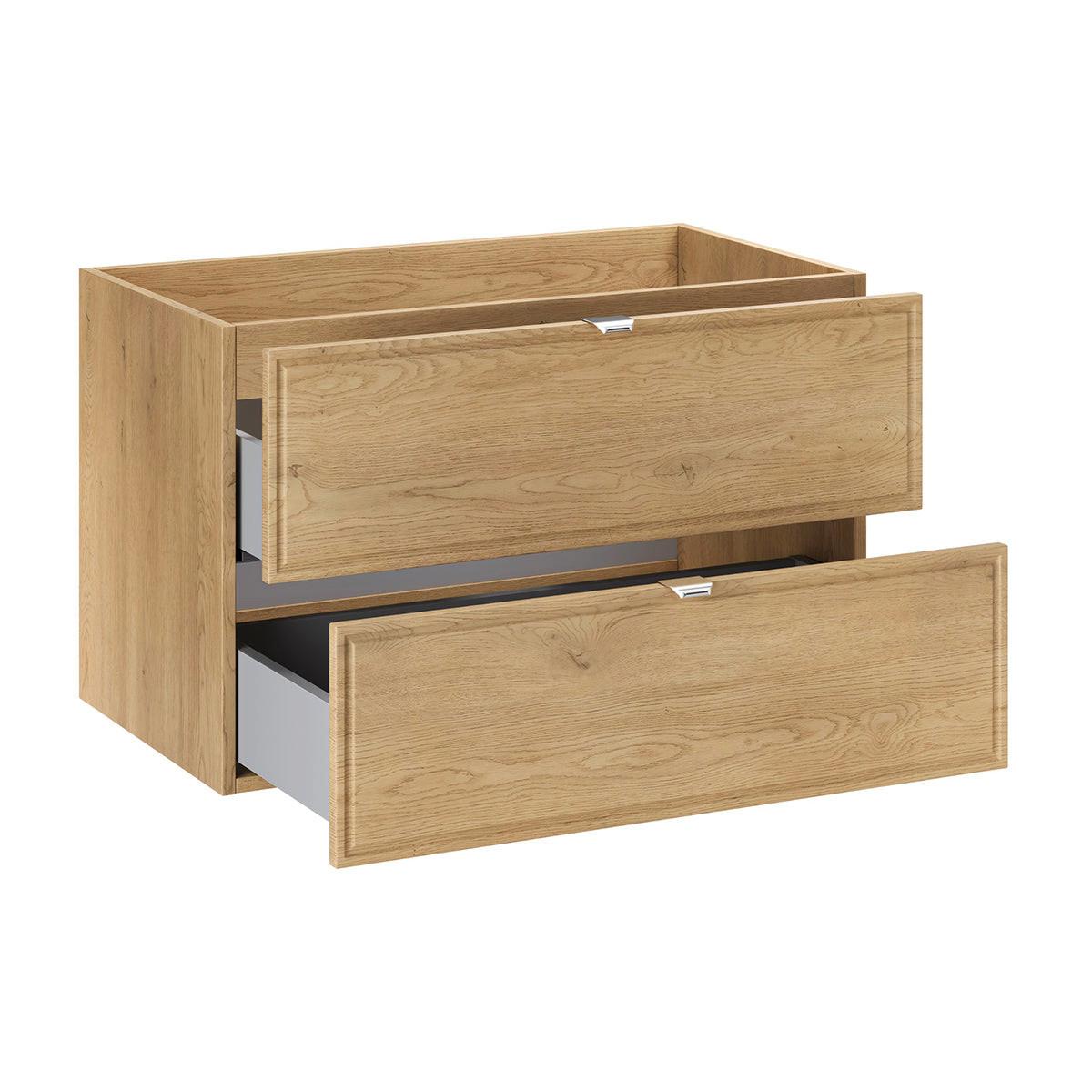 WASCHTISCHUNTERSCHRANK 80cm Elias 2er-Set Holz - Braun, Holzwerkstoff (80/50/46cm) - Petits-meubles