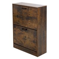 SCHUHSCHRANK - Dunkelbraun, Holzwerkstoff (24/84/60cm) - ML-DESIGN