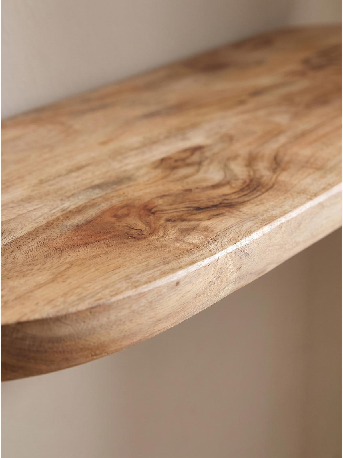 WANDREGAL ARANDA, Akazie Massivholz, handgefertigt, 80 x 20 x 3 cm - Akaziefarben, Holz (80/3/20cm) - KADIMA DESIGN