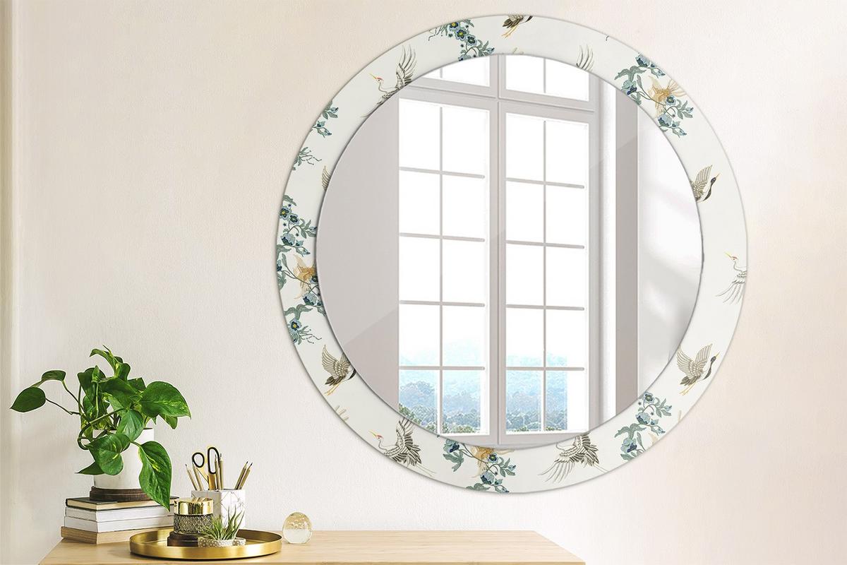 SPIEGEL Rund Ø 80 cm mit Aufdruck - Multicolor, Glas (80/80/0.4cm) - Wallfluent