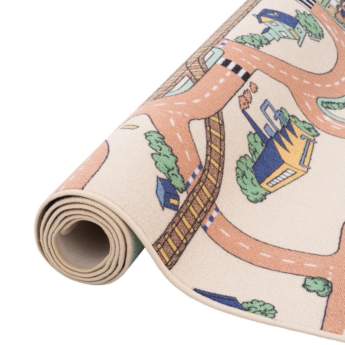 KINDER SPIEL STRASSENTEPPICH - Mintgrün, Textil (80/160cm) - Snapstyle