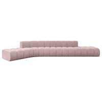 ECKSOFA modulares Sofa Solven-L2 - 471x174x70 cm Rosa - Rosa, Holzwerkstoff/Textil (471/174cm) - ALTDECOR
