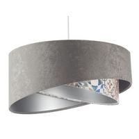HÄNGELEUCHTE Grau 50/23 cm - Beige, Kunststoff (50/1/23cm) - ONZENO