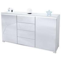 SIDEBOARD Faro Weiß Hochglanz - Weiß Hochglanz, Holzwerkstoff (138.5/75.5/35cm) - Vladon